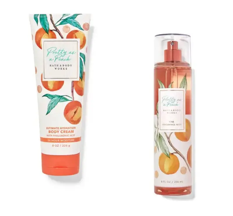 Bath & Body Works Coffret Pretty as a Peach — Brume Parfumée Fine et Crème Corps Ultra Shea