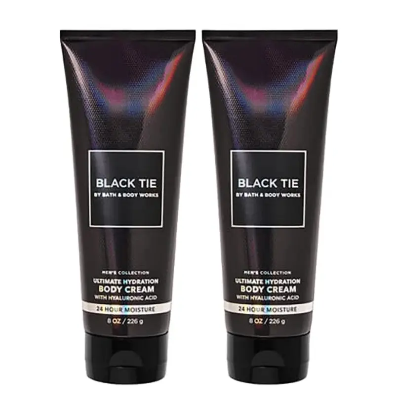 Bath & Body Works Crème Corps Ultra Hydratante pour Homme – Black Tie, Lot 2x8 oz