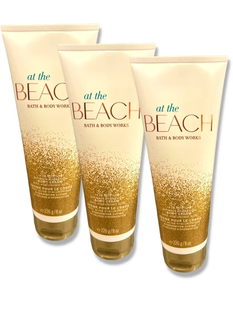 Bath & Body Works Crème Hydratante Ultime At The Beach 8 oz – Ensemble de 3