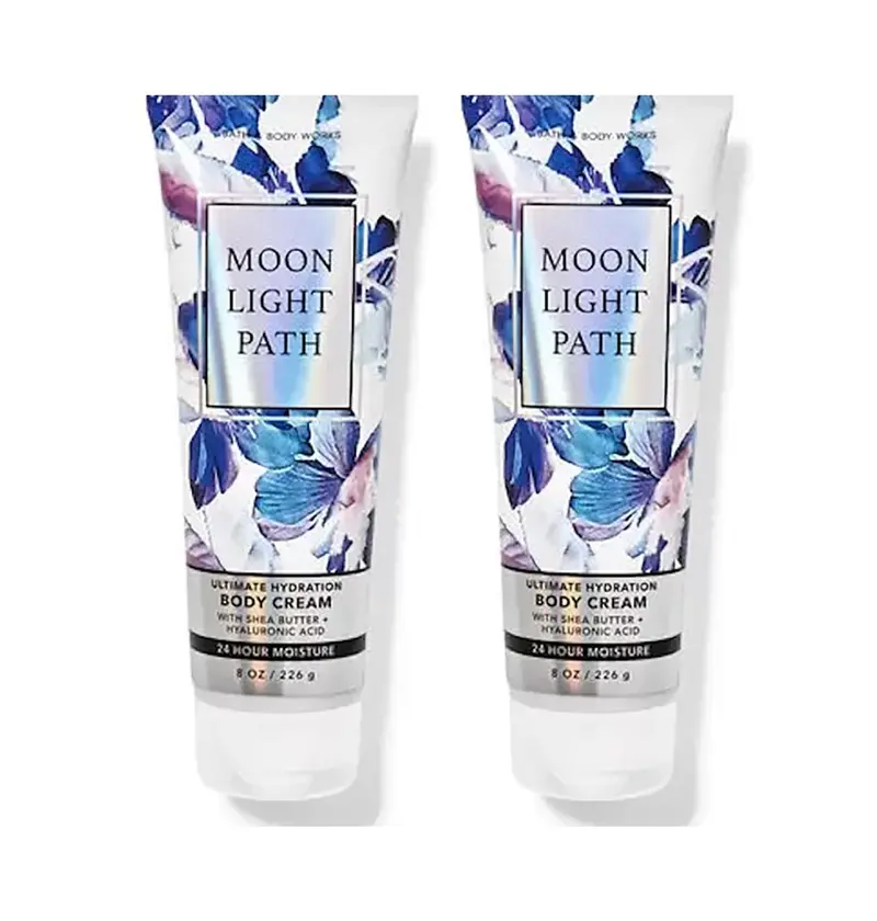Bath & Body Works Crème Hydratante Ultime pour le Corps – Lot de 2 x 8 oz Moonlight Path