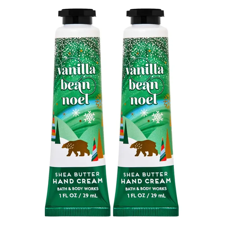 Bath & Body Works Crème Mains au Beurre de Karité – Format Voyage Duo 2 × 30 ml (Vanille Fève de Noël)