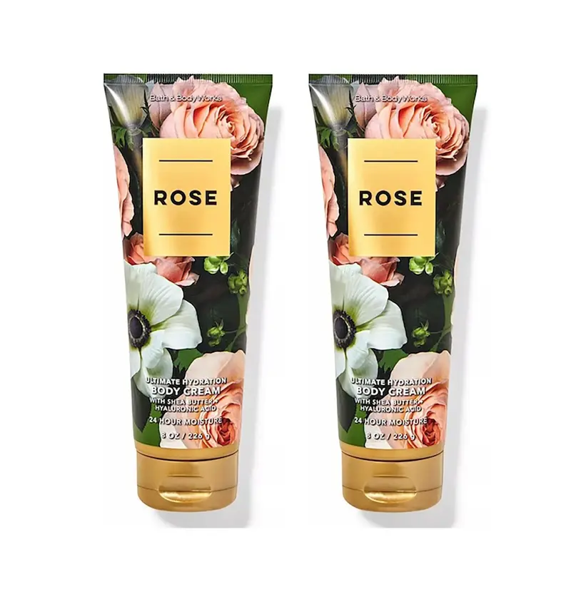 Bath & Body Works Crème Ultra-Hydratante pour le Corps Rose – Lot de 2x8 oz