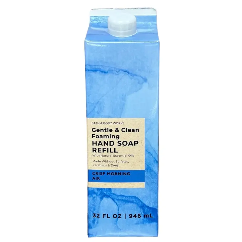 Bath & Body Works Crisp Morning Air Recharge – Savon Moussant Pour Les Mains, 946 ml