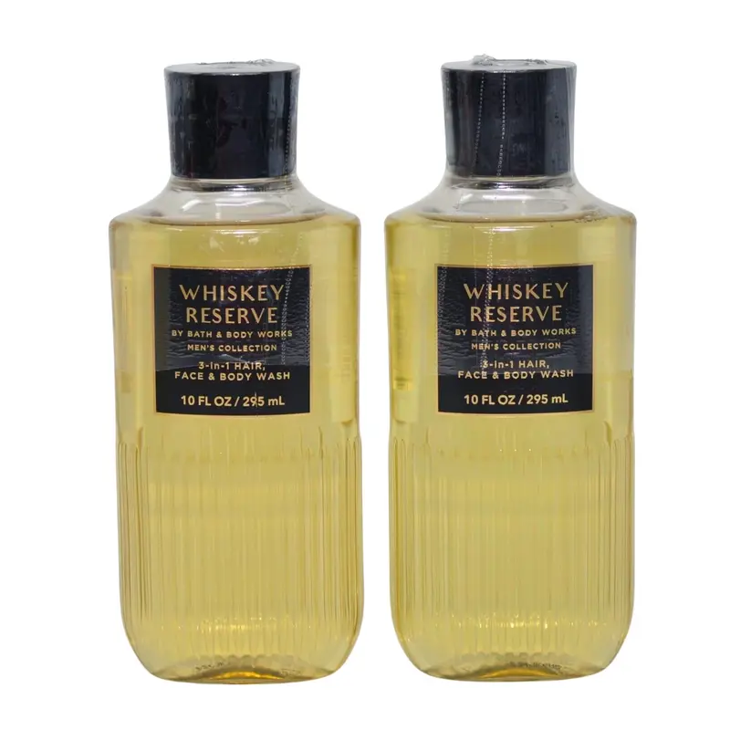 Bath & Body Works Gel Douche au Karité et Vitamine E – Whiskey Reserve, Lot de 2, 10 oz chacun
