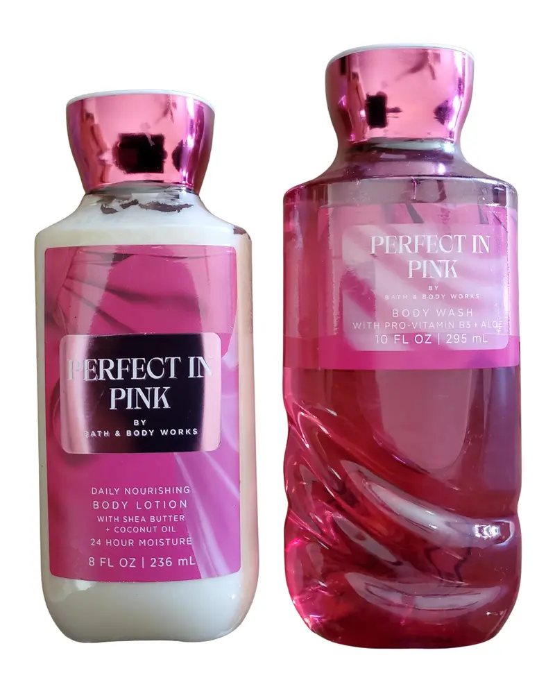 Bath & Body Works Gel Douche et Lotion Parfaite en Rose – Lot 2 Pièces
