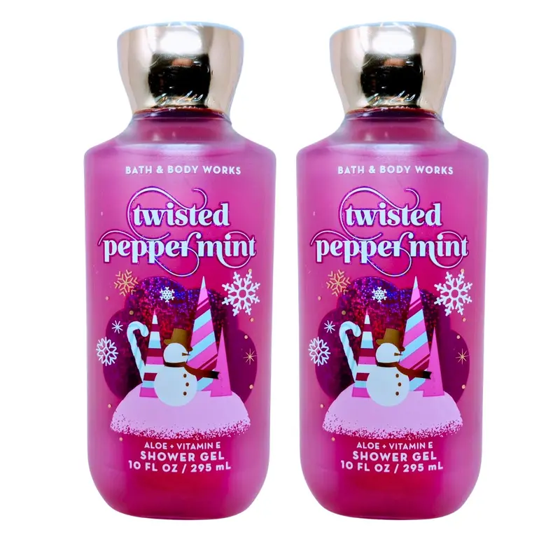 Bath & Body Works Gel Douche Twisted Peppermint – Coffret 2x10 oz