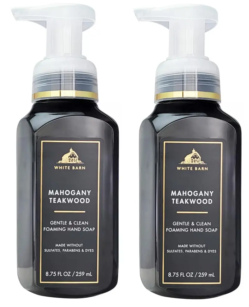 Bath & Body Works Gel Moussant Doux pour les Mains – Lot de 2, 8,75 oz (Mahogany Teakwoods)
