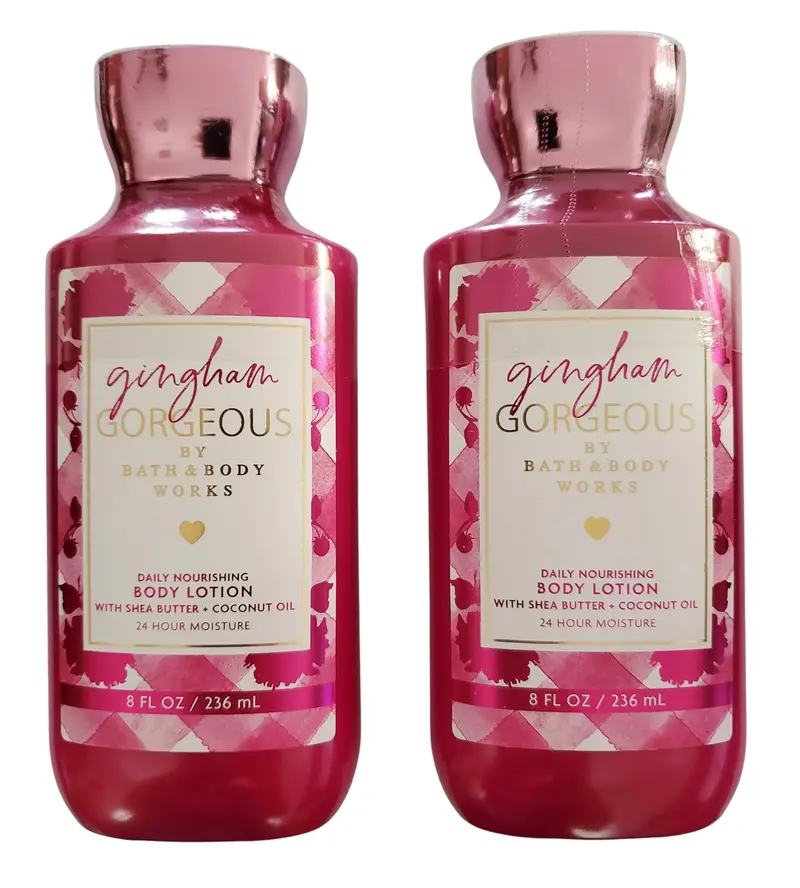 Bath & Body Works Gingham Gorgeous Lotion pour le corps – lot de 2 flacons, 8 oz chacun