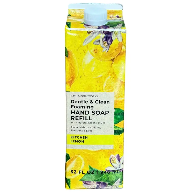 Bath & Body Works Kitchen Lemon Recharge – Savon pour les mains mousse Doux et Nettoyant, 946 ml