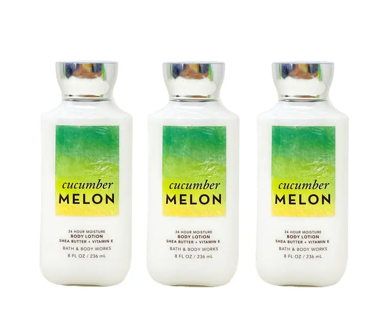 Bath & Body Works Lotion Concombre-Melon 24h – Lot de 3