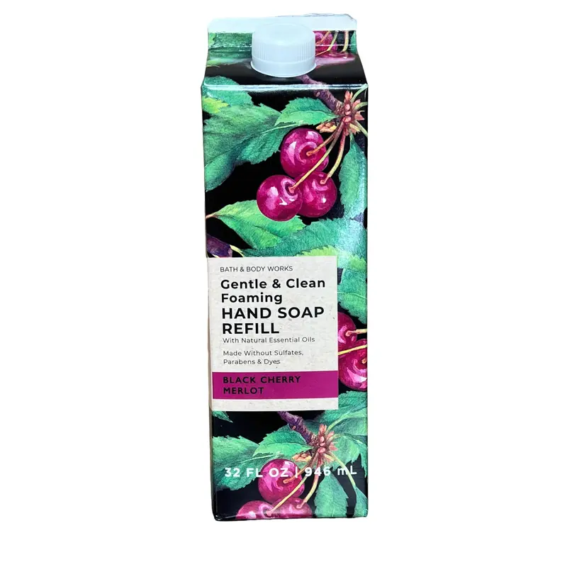 Bath & Body Works - Remplissage Savon Mousse Doux pour les Mains Black Cherry Merlot, 946 ml