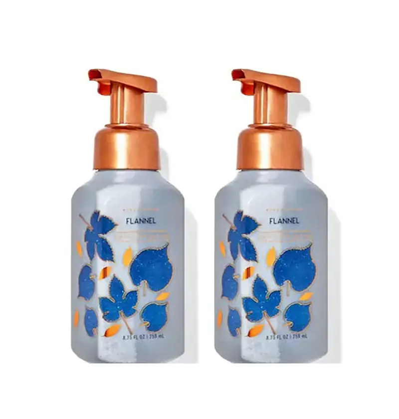 Bath & Body Works Savon Moussant Doux pour les Mains Flannel - Lot de 2, 8,75 onces chacun (17,5 onces au total)