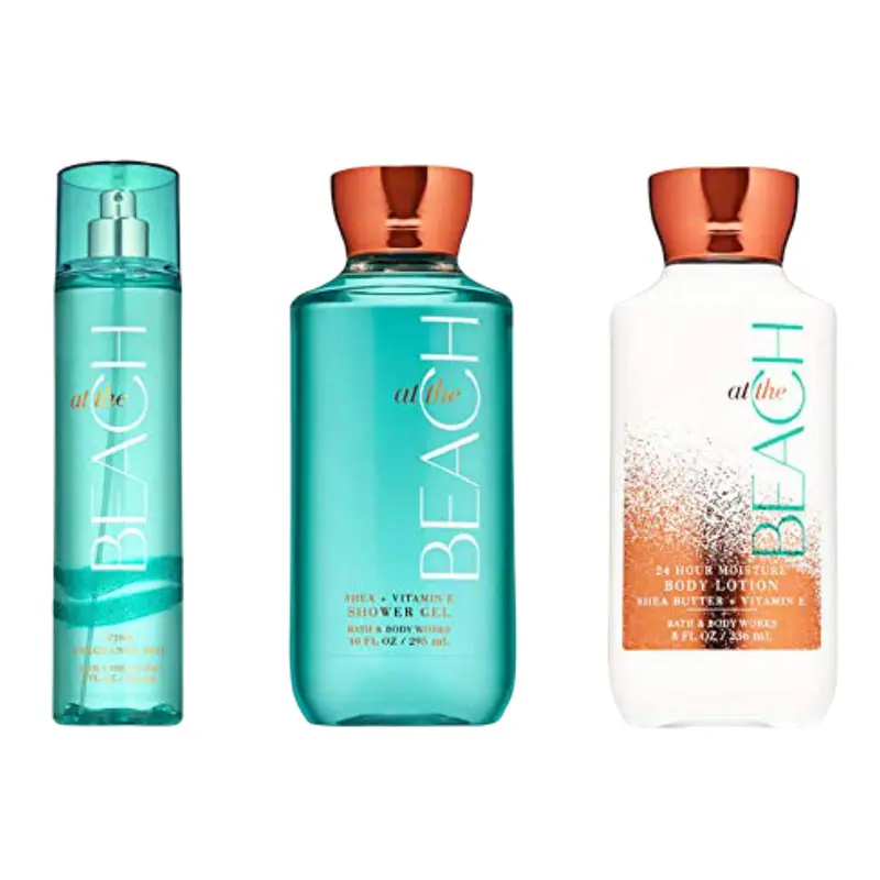 Bath & Body Works Signature Collection À La Plage — Coffret Trio Gel Douche, Brume Parfumée et Lotion Corps