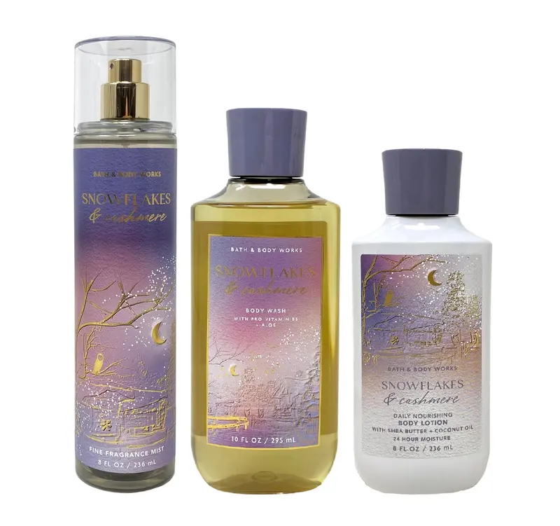 Bath & Body Works Snowflakes & Cashmere – Trio Quotidien