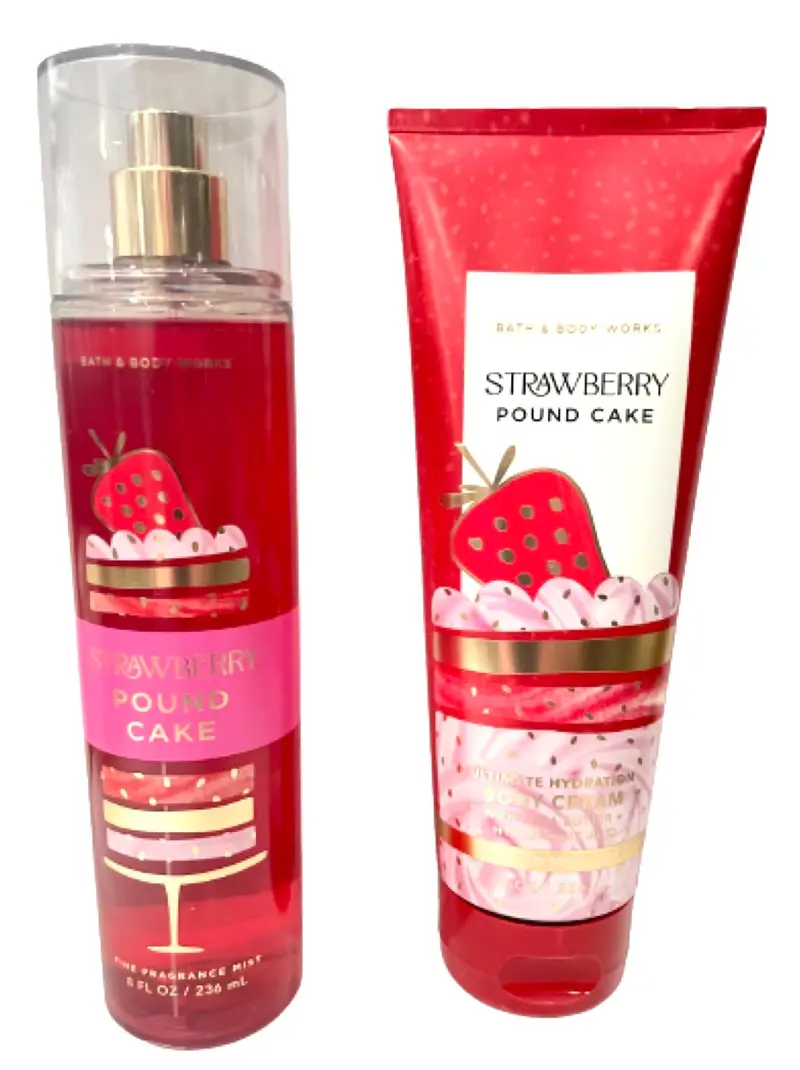 Bath & Body Works Strawberry Pound Cake – Coffret 2 pièces
