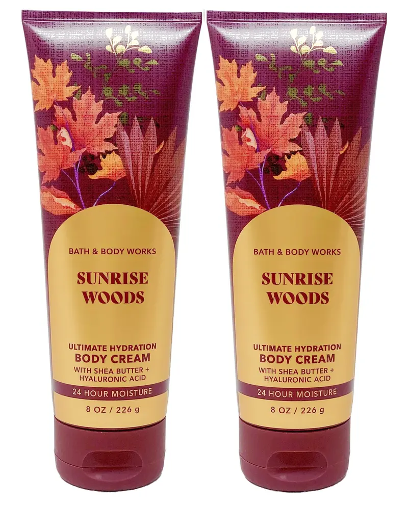 Bath & Body Works Sunrise Woods – Lot de 2 Crèmes pour le Corps Ultra Shea 8 oz