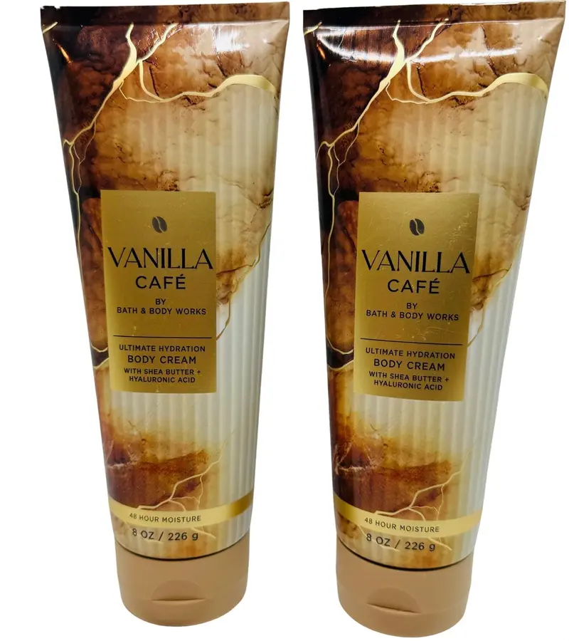 Bath & Body Works Vanilla Café Crème Hydratante Ultime – Lot de 2, 8 oz chacun