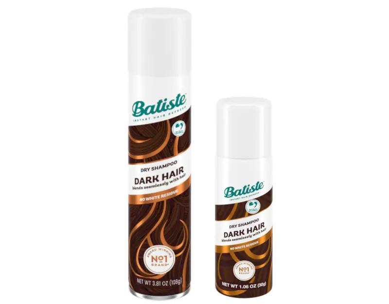 Batiste Shampoing Sec Divine Dark – Cheveux Foncés, 110 ml + Miniature 30 ml