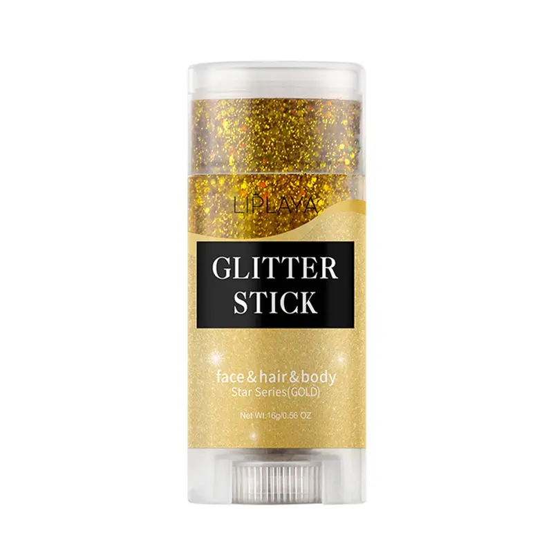 Bâton Paillettes NHIYQF – Gel scintillant visage et corps, look festival doré