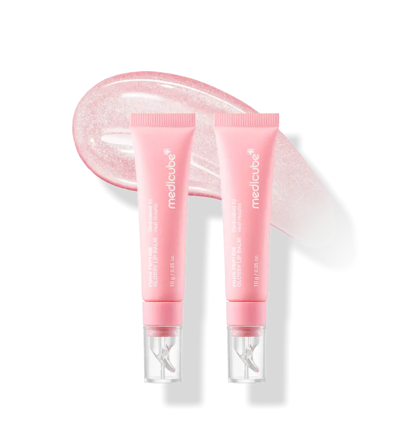 baume à lèvres brillant peptide PDRN Medicube, double tube de 10 g.