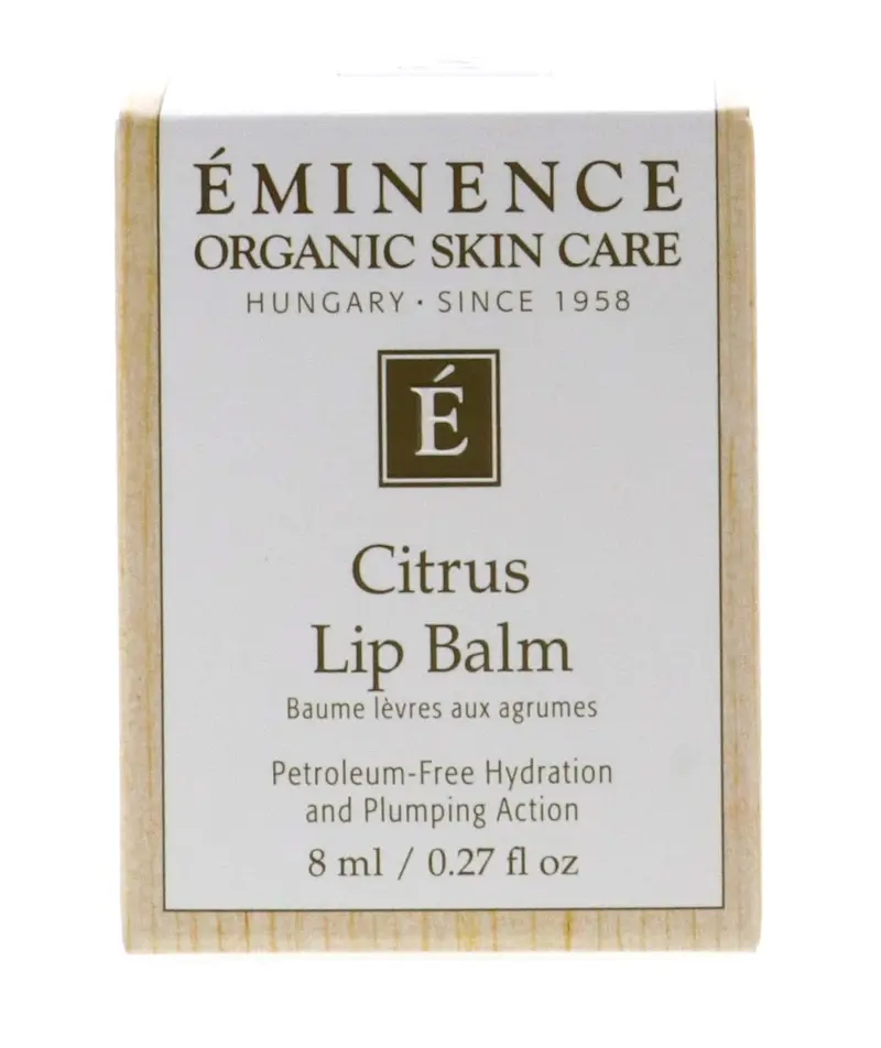 Baume à lèvres Eminence bio Citrus — hydratation naturelle, 7,7 g