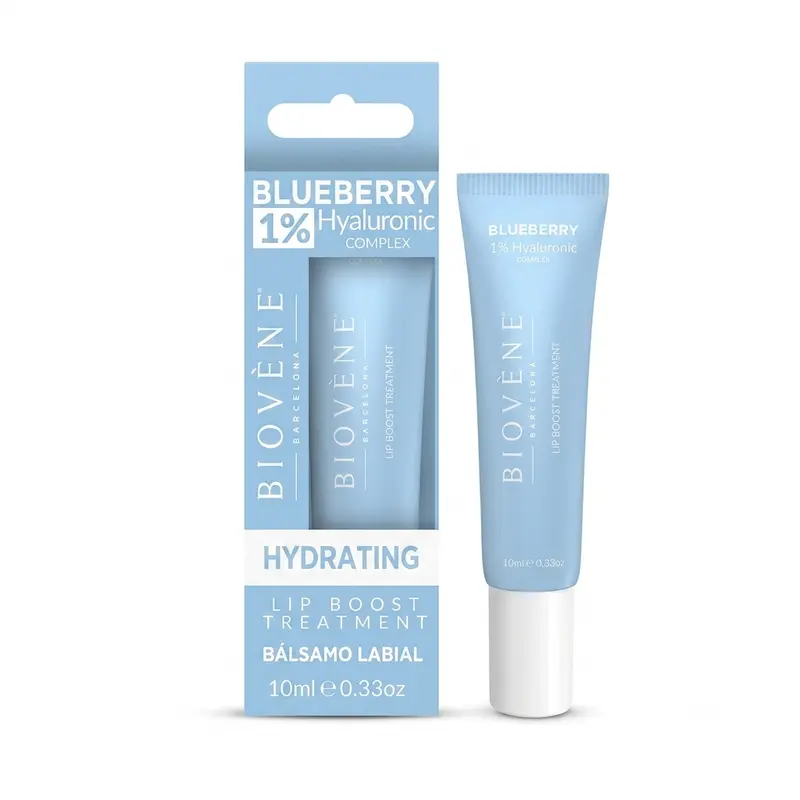 Baume à Lèvres Hydratant à l’Acide Hyaluronique Blueberry – Biovène Barcelona