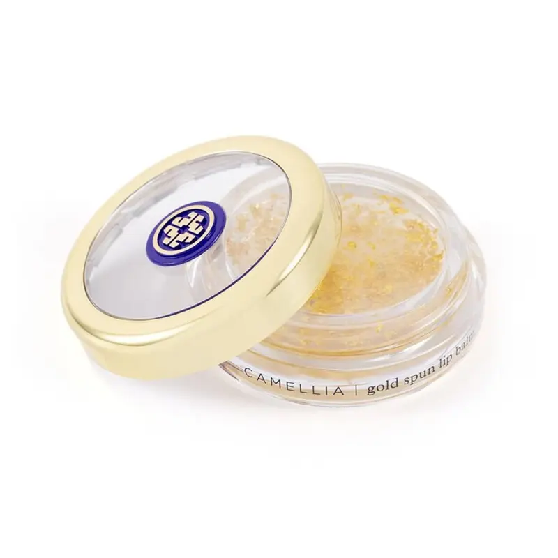 Baume à lèvres Tatcha Camellia Gold Spun – Hydratation intense et éclat doré, 6 g