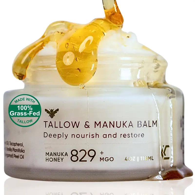 Baume au suif de boeuf 100% nourri à l'herbe + Miel de Manuka — Soin hydratant visage et corps | Cinder Brands