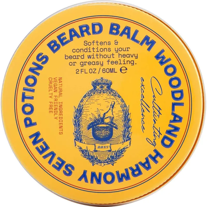 Baume barbe Seven Potions – 60 ml, 100% naturel, jojoba, adoucissant, brillance saine – Harmonie des Forêts