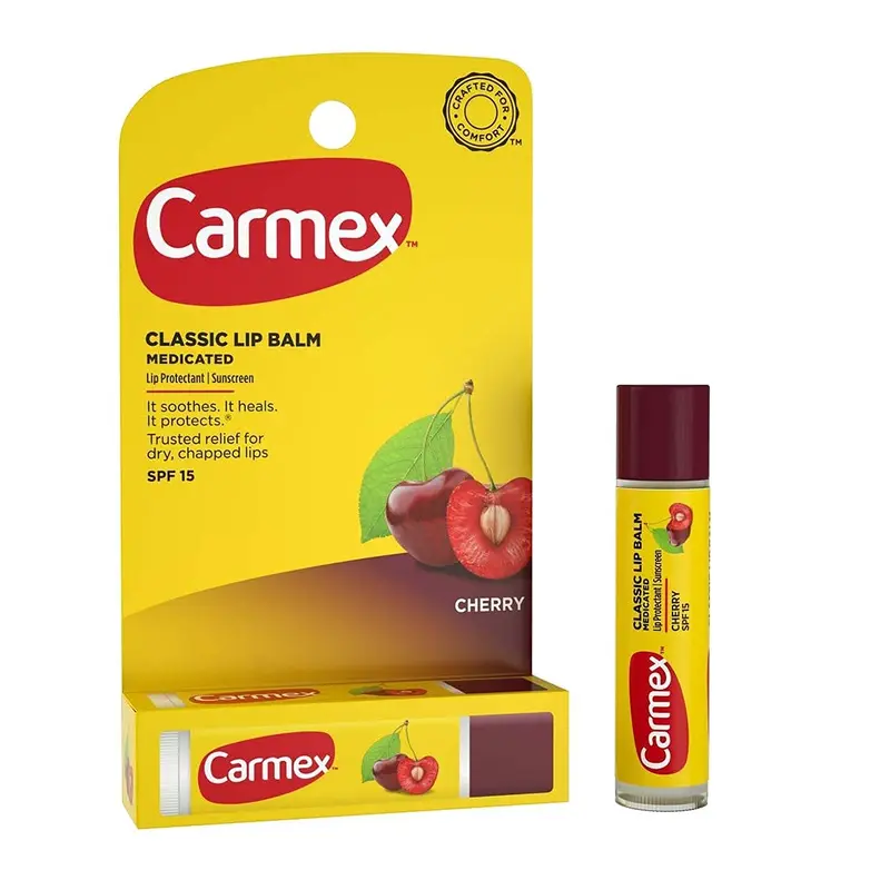 Baume Lèvres Carmex Click-Stick Hydratant SPF 15 – Cerise, 0,15 oz (Pack de 12)