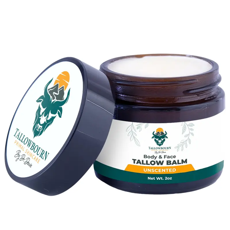 Baume Tallowbourn à graisse de bœuf – Sans parfum – Visage et Corps – 2 oz