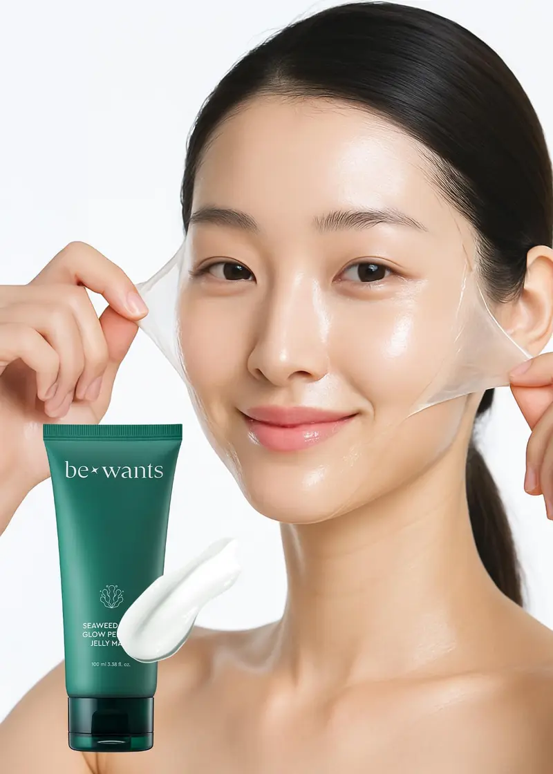 BE+WANTS Bewants Masque Peel-Off Algues PDRN – Éclat et pores affinés, hydratation végan, 100 ml
