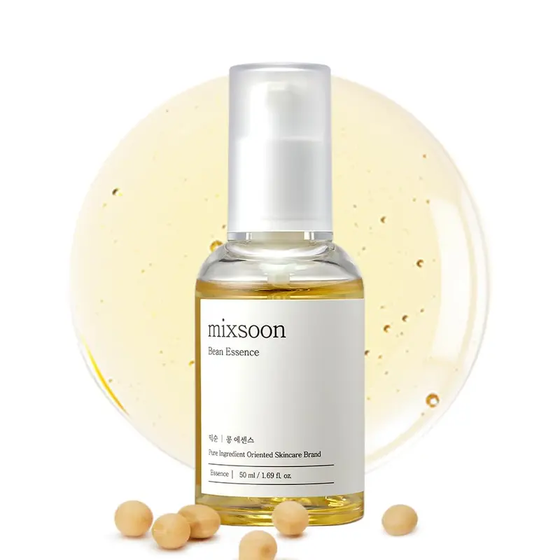 Bean Essence Mixsoon – Exfoliant doux et hydratant au ferment d’haricots 50 ml | Soins coréens pour peau lumineuse