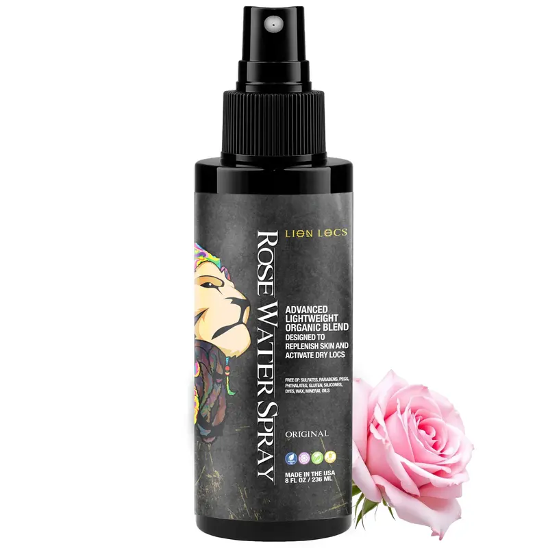 Beard Gains Lion Locs – Brume hydratante à l’eau de rose pour locs et peau | Vegan & biologique