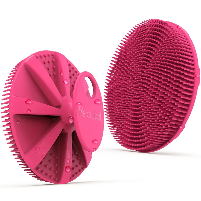 BEAUTAIL Gant Silicone Corps – Gommage Doux et Hygiénique, Durable – Rose