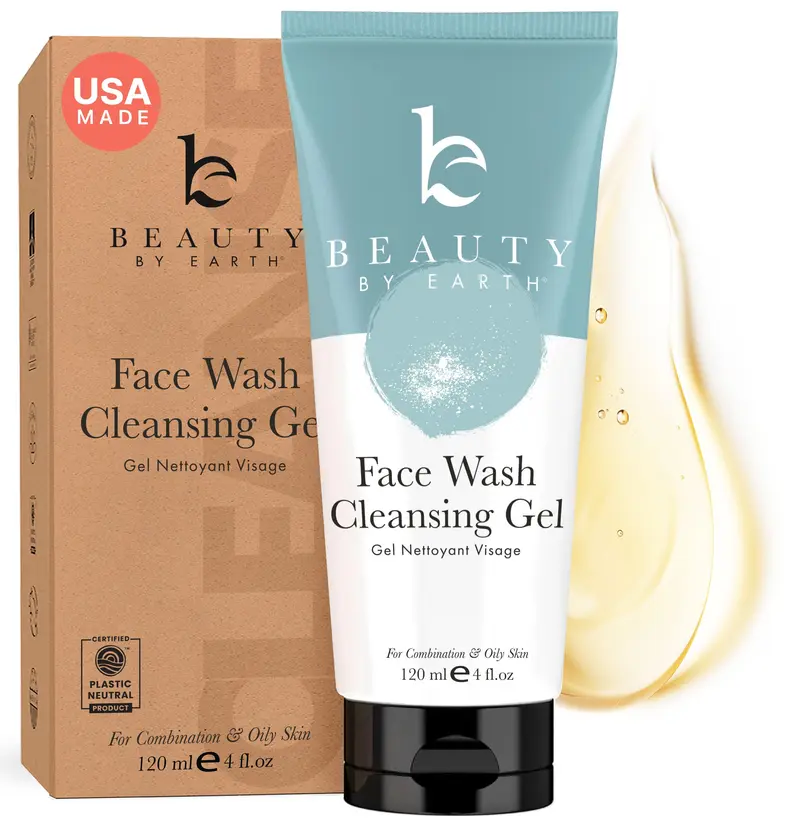 Beauty by Earth Nettoyant Visage – Fabriqué aux États-Unis, Ingrédients Bio et Naturels, Sans Toxines
