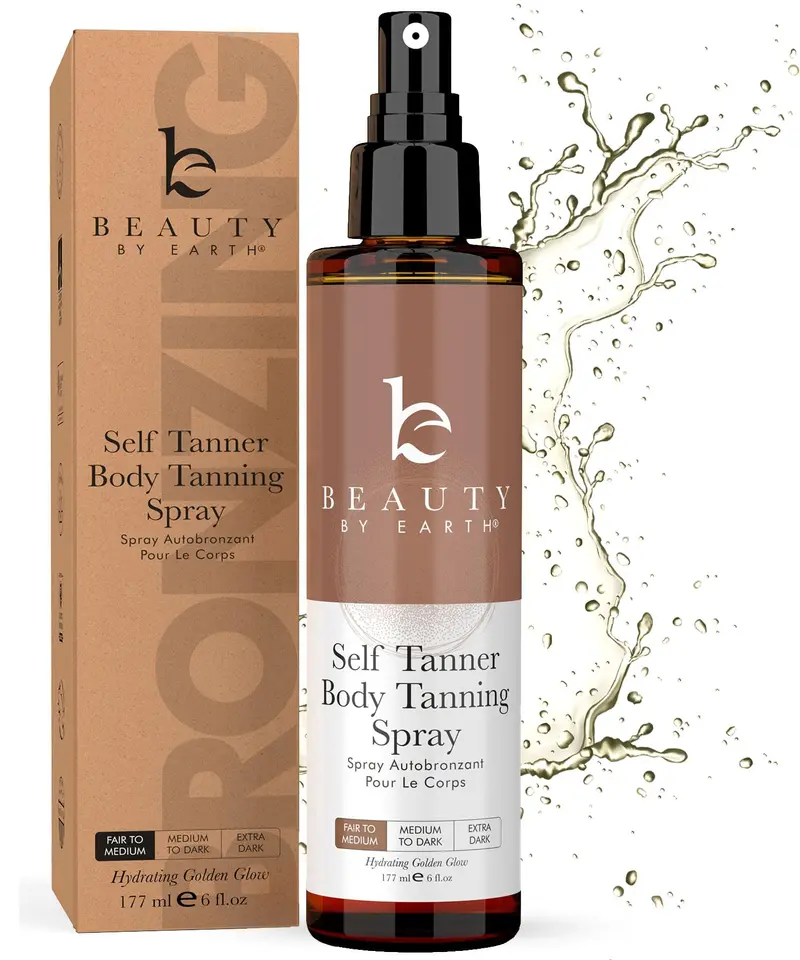 Beauty by Earth – Spray auto-bronzant naturel, sans toxines, USA
