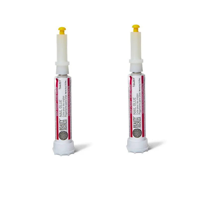 Beauty Secrets Drip & Clog Proof Nail Glue (2 Pack) – Colle à ongles anti-fuites et adhérence instantanée