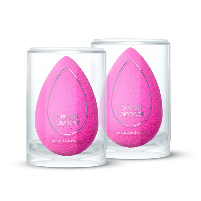 Beautyblender® Original Rose – Lot 2 Éponges pour Fond, Poudre et Crème | Fabriqué aux États‑Unis, Réutilisables et Lavables