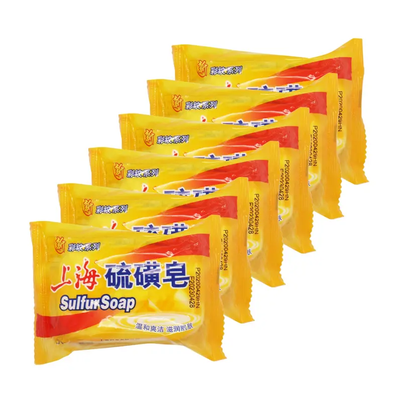 Bee & Flower Shanghai Savon au Soufre 10% – Barre de 3,4 oz pour Visage et Corps (Lot de 6)