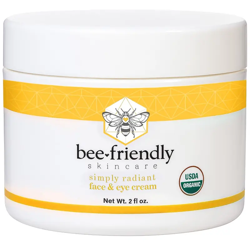 BeeFriendly Crème Biologique Visage et Yeux – USDA Certifiée, Hydratation 4 en 1, 2 oz
