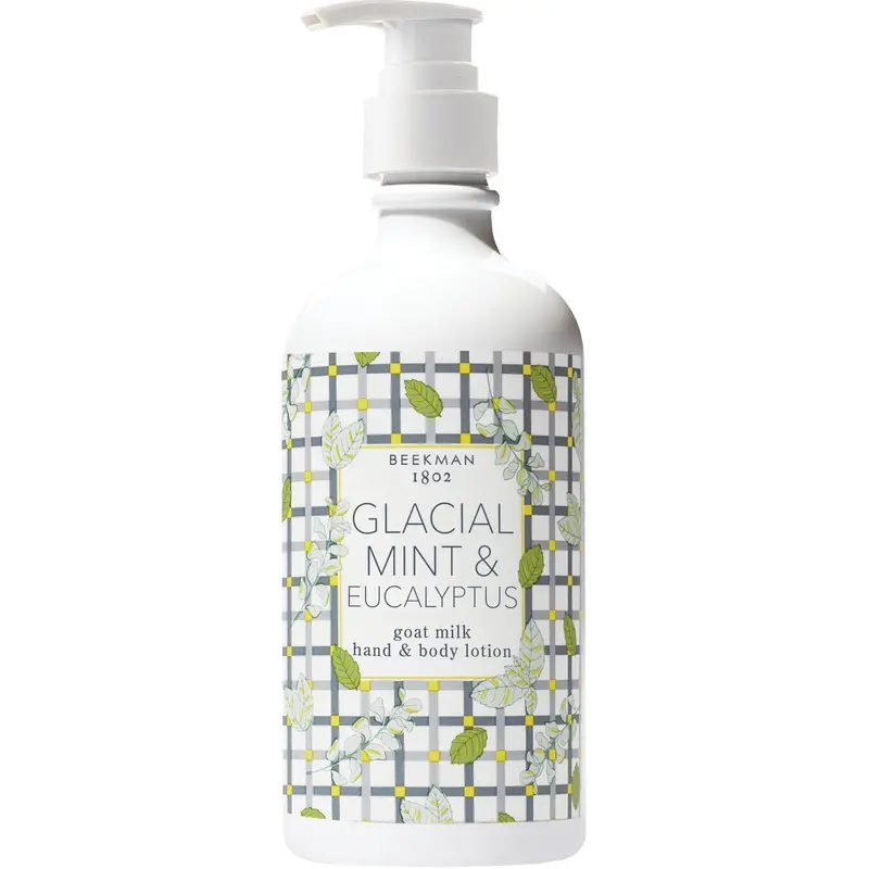 Beekman 1802 Lait Corps Glacial Menthe & Eucalyptus – Hydratant Doux, 12,5 oz – Peau Sensible & Sans Cruauté