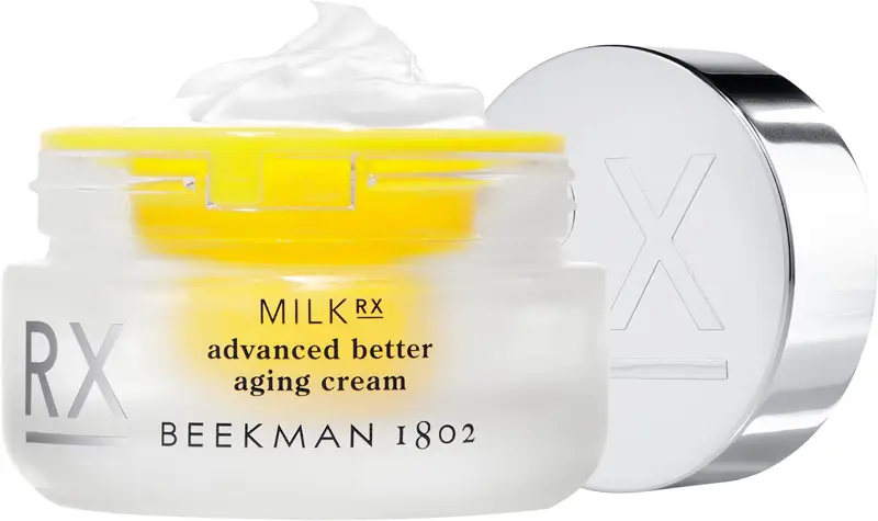 Beekman 1802 Milk RX Crème Visage – Hydratation Avancée, Fermeté Potentielle, Sans Parfum (Mini 0,51 oz)