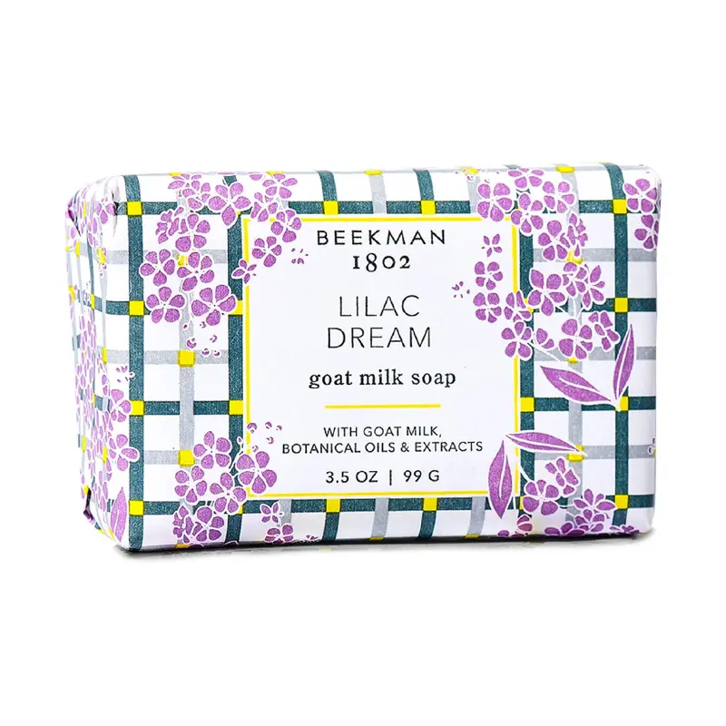 Beekman 1802 Savon Corps au Lait de Chèvre Lilas Rêve – Hydratant, Doux, 100% Végétal