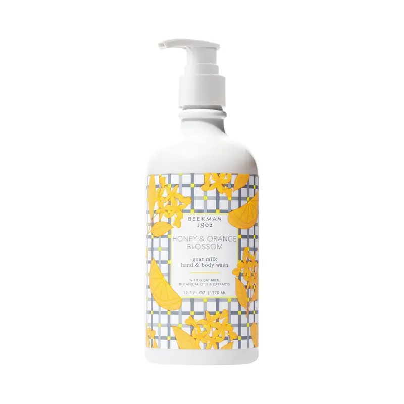 Beekman 1802 Savon Mains Lait de Chèvre – Miel & Fleur d’Oranger – Hydratant & Doux – 12,5 oz – Pompe