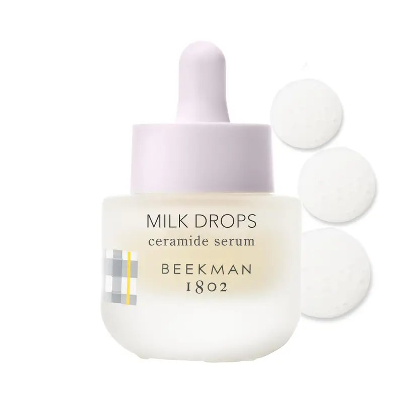 Beekman 1802 Sérum Céramide Lait Gouttes – Squalane, Acide Hyaluronique et Lait de Chèvre – Hydratation et Éclat