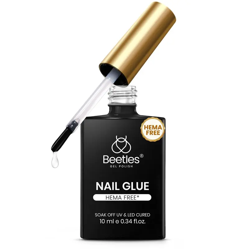 Beetles Colle Gel Ongles Sans HEMA – 10 ml, Sans TPO, Application Précise et Tenue Prolongée pour Acrylique et Ongles Press-On