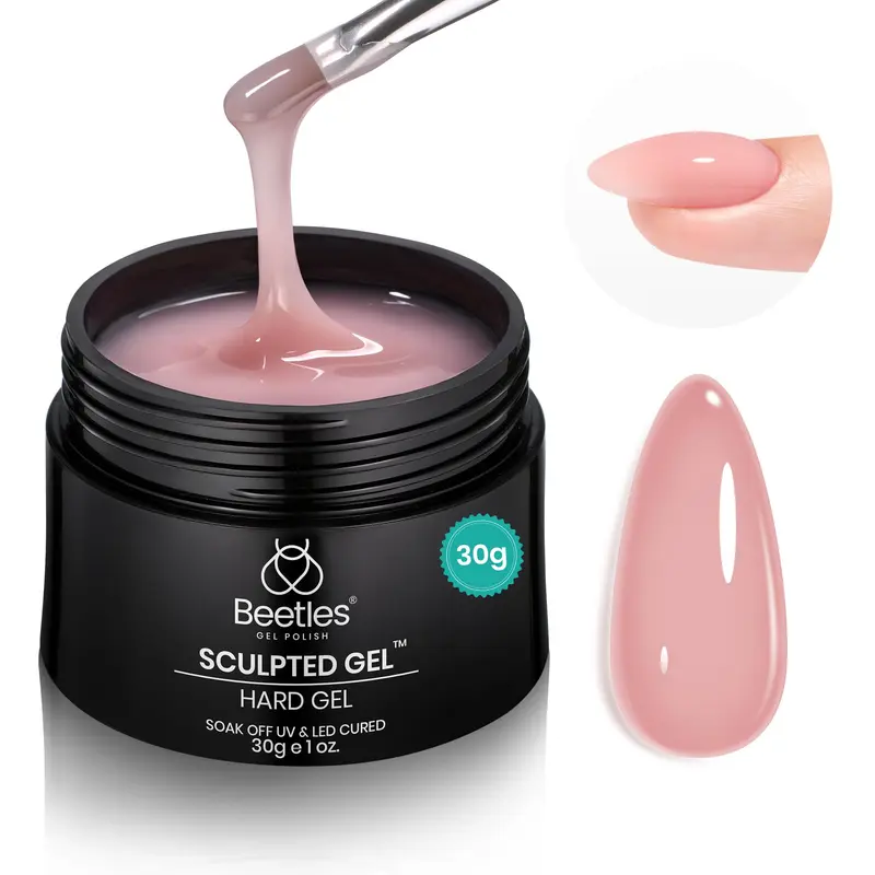 Beetles Gel Hard Rose Dusk – Gel Builder 9 en 1 pour Ongles, 1 oz, UV et LED