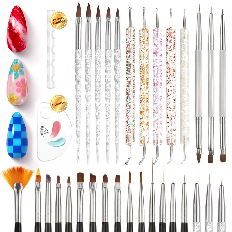 Beetles Gel Polish – Ensemble Tout-en-Un 31 pièces pour Nail Art
