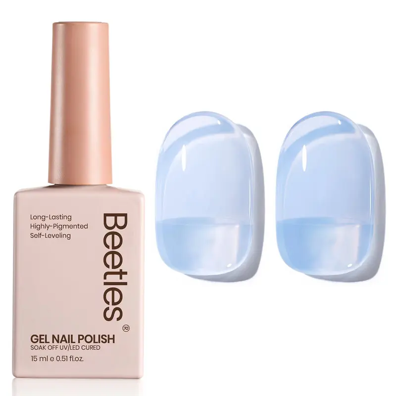 Beetles Gel Polish – Vernis Gel Bleu Jelly Blueberry Milk 15 ml, Translucide et Raffiné